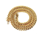 14k Yellow Gold Solid Miami Cuban Link Chain - Image 3