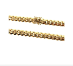 14k Yellow Gold Solid Miami Cuban Link Chain - Image 2