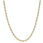 Women's Puffed Gucci Link Chain 14K Yellow Gold - Hollow