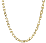 Chunky Box Link Chain Necklace 14K Solid Yellow Gold
