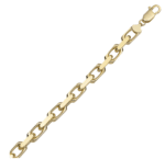Chunky Box Link Chain Necklace 14K Solid Yellow Gold - Image 2