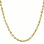 Rope Chain Necklace 14K Yellow Gold - Solid