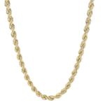 Rope Chain Necklace 14K Yellow Gold - Hollow