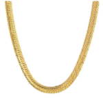 5mm Gold Herringbone Chain Necklace