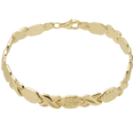 Diamond Cut Hugs & Kisses Bracelet 14K Yellow Gold