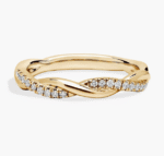 Petite Twist Diamond Anniversary Ring in 14k Yellow Gold