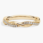 Petite Twist Diamond Anniversary Ring in 14k Yellow Gold