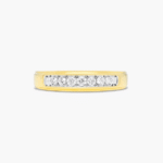 Slender Channel Men's Diamond Wedding Band In 14K Yellow Gold (5.50mm)