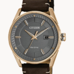 CTO-Men's Eco-Drive BM6983-00H Rose Gold Leather Strap Watch | CITIZEN